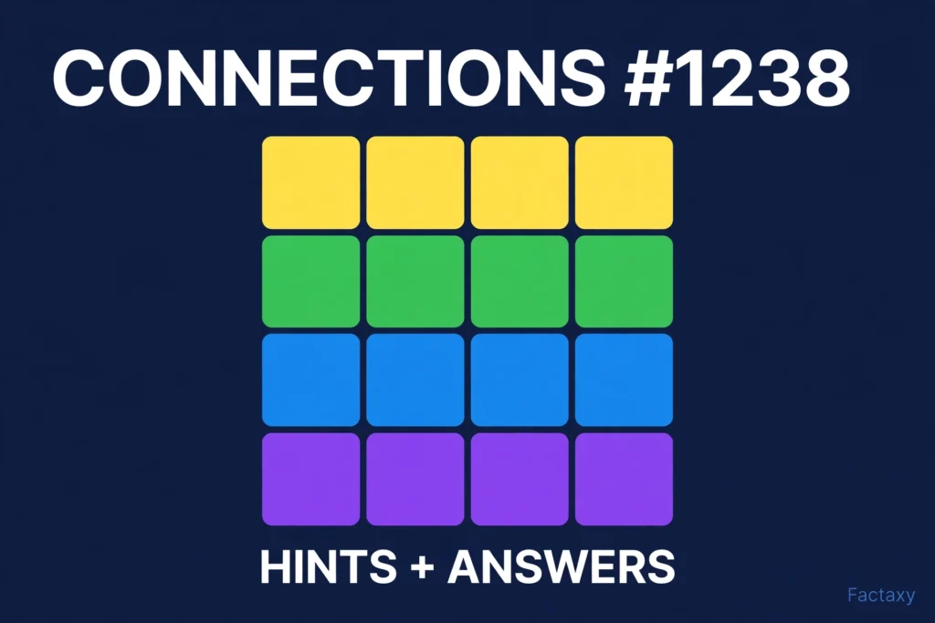 Connections 1238 hints and answers thumbnail