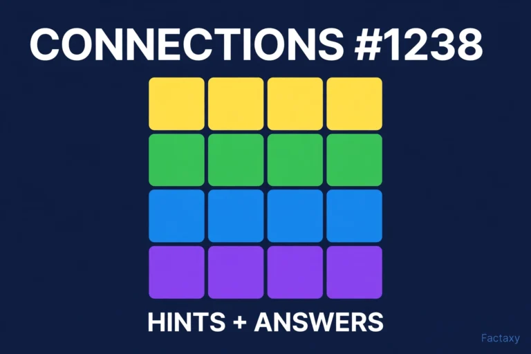 Connections 1238 hints and answers thumbnail