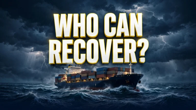 Death on the High Seas Act — ship on dark ocean under storm clouds