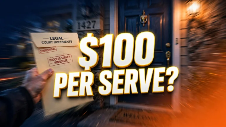 Process server pay per serve — hand delivering a legal envelope