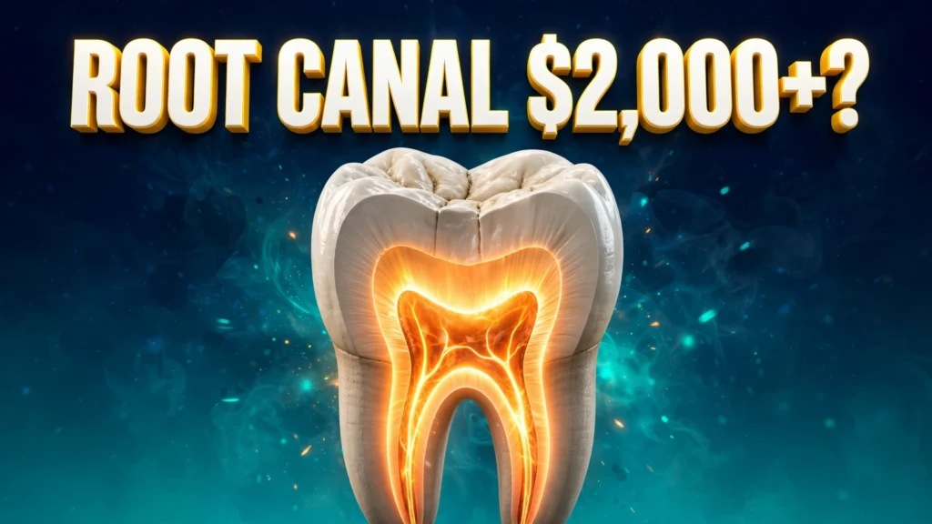 Root canal cost without insurance — close-up of molar tooth