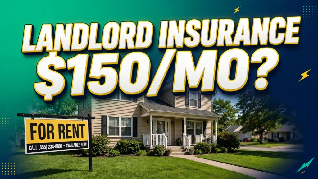 Landlord insurance cost — rental house with for rent sign