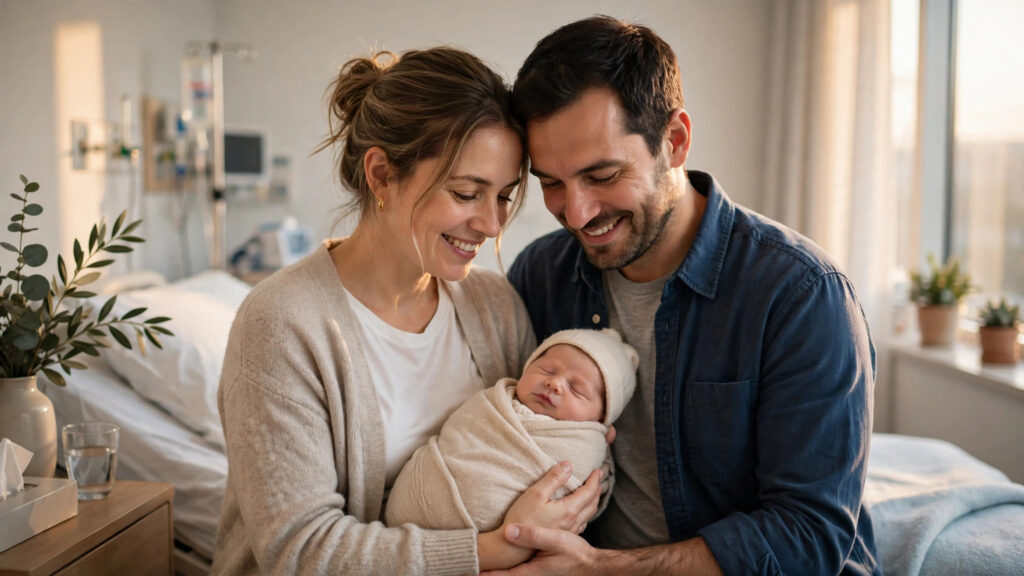 Expecting parents meeting with a surrogate mother