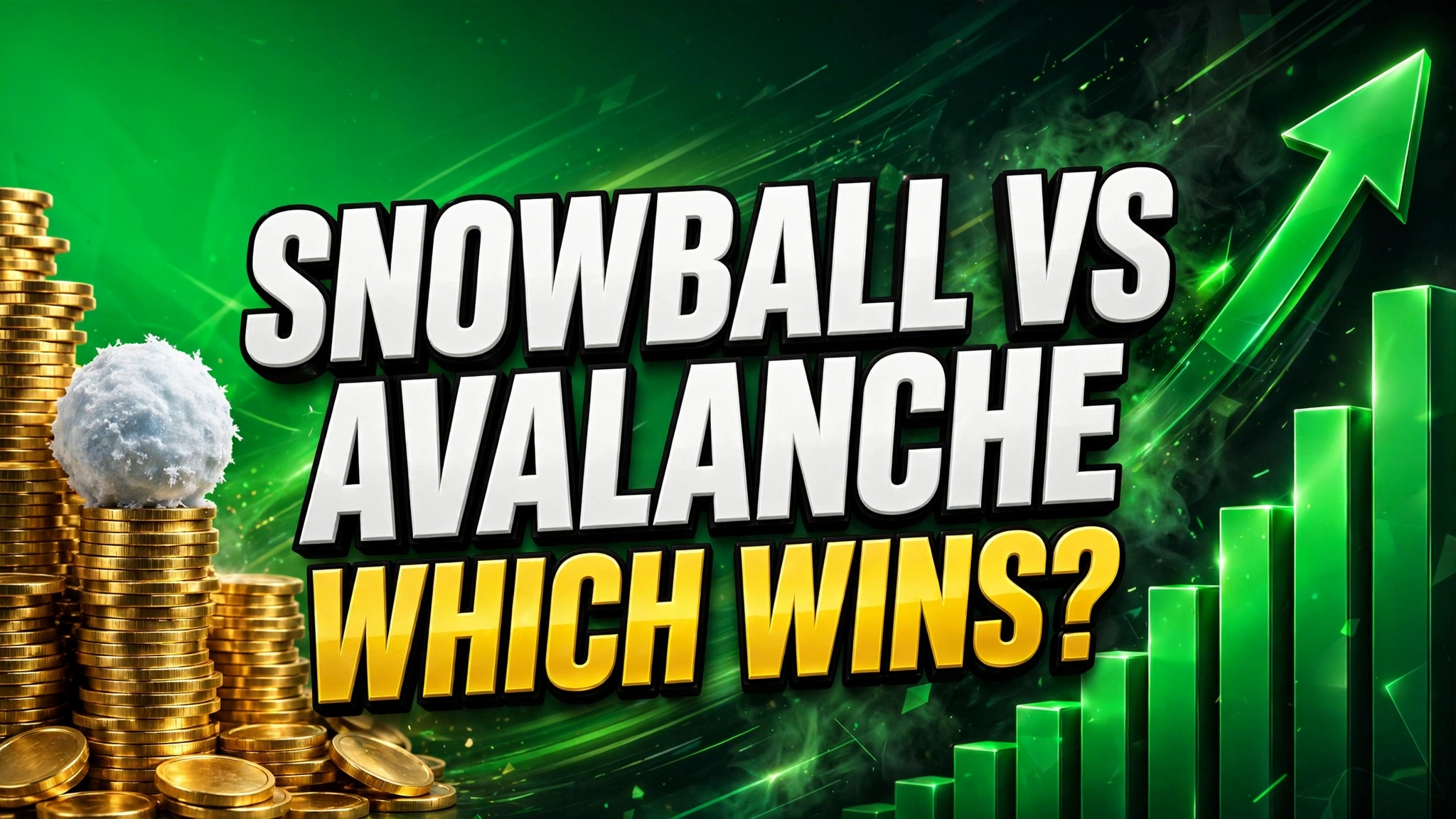 Debt snowball vs avalanche thumbnail - which debt payoff method wins