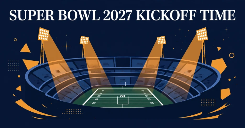 Super Bowl 2027 kickoff time guide thumbnail