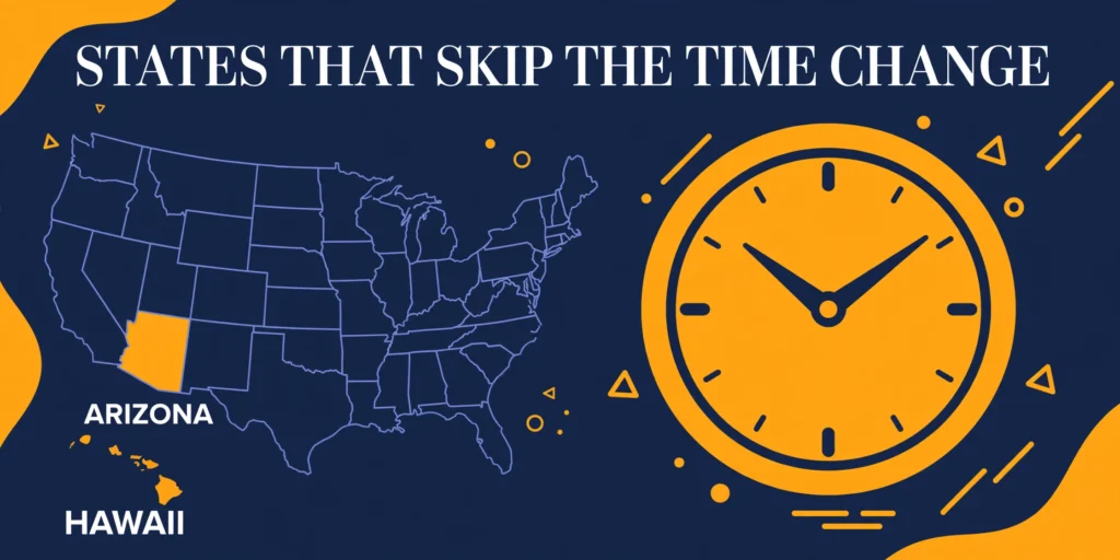 States that do not observe daylight saving time guide thumbnail