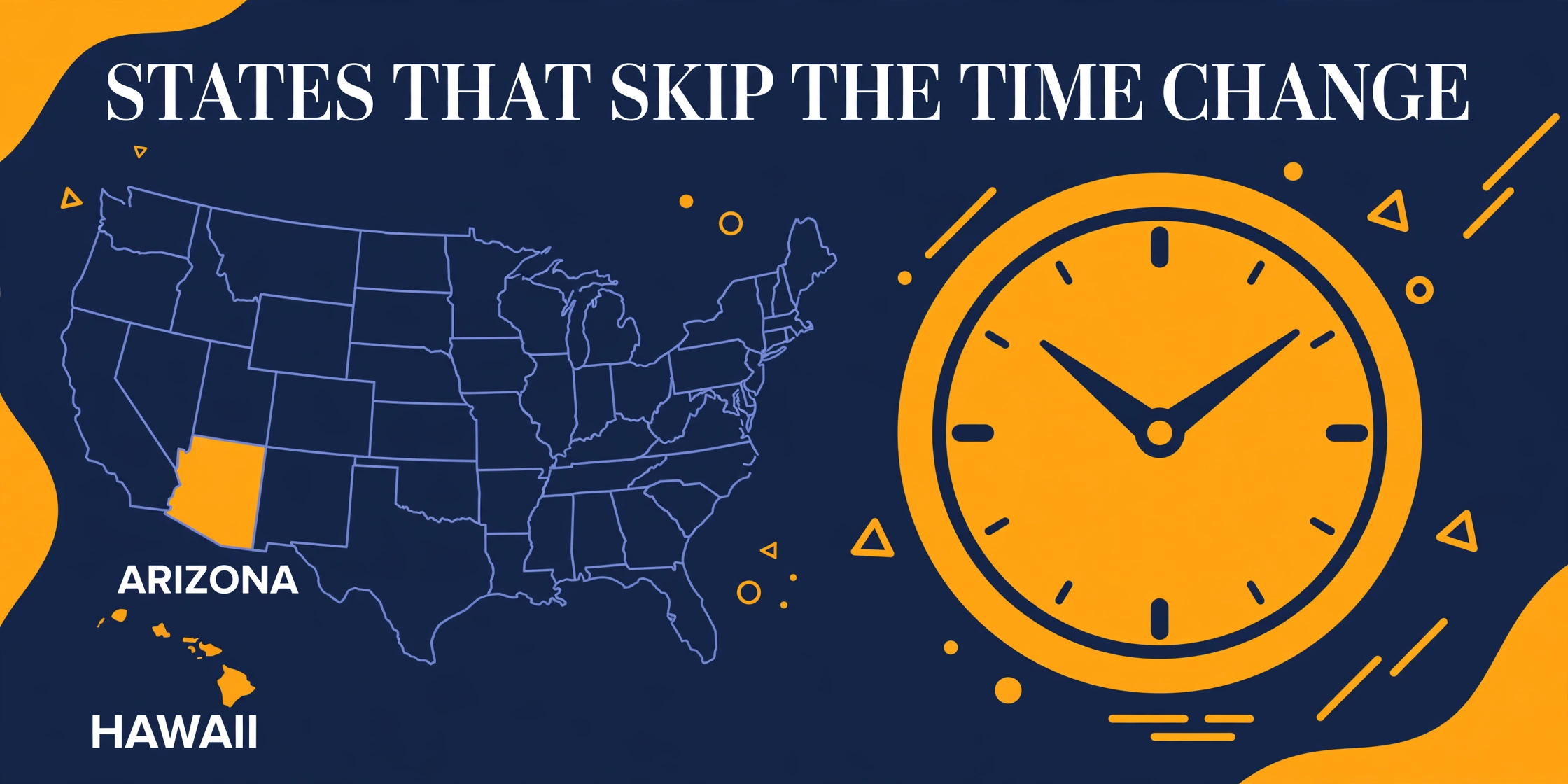 States that do not observe daylight saving time guide thumbnail