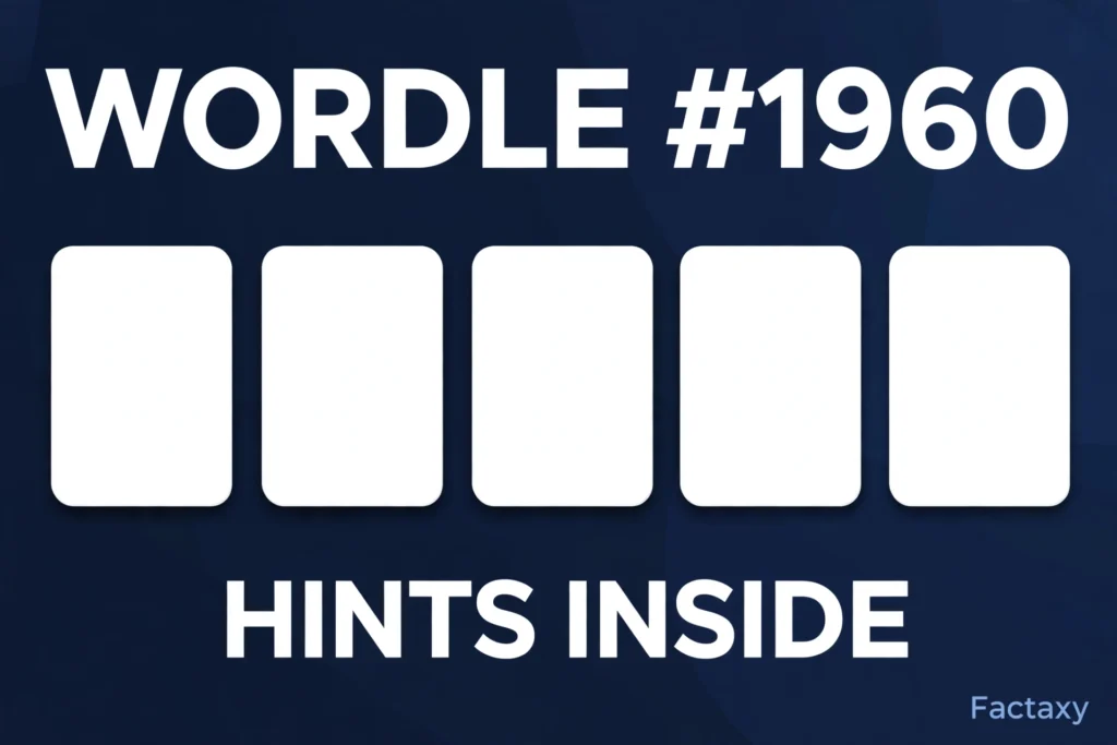 Wordle 1960 hints thumbnail
