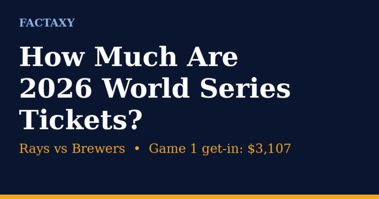 How much are 2026 World Series tickets - Rays vs Brewers price guide